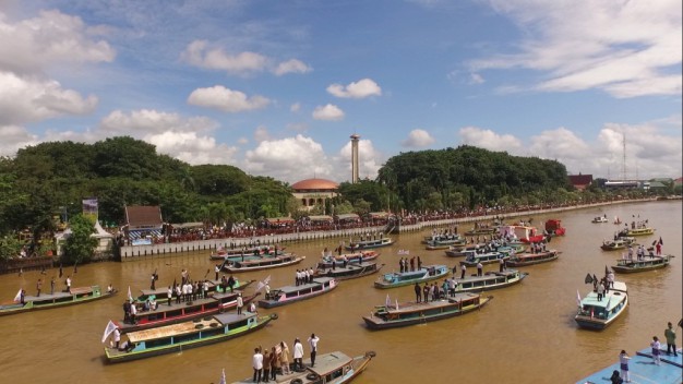 Parade Kelotok RPA Kalsel di Sungai Martapura