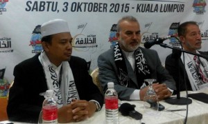 konferensi pers muktamar khilafah Malaysia 2015